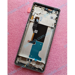 Дисплей 6.7'' P-OLED 144Hz в зборі з сенсором, рамкою та боковими кнопками для Motorola XT2429 Edge 50 Fusion Forest Blue оригінал